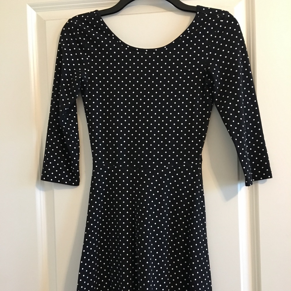 Black & White Polka Dot Bow Dress